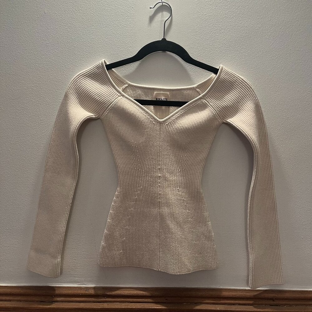 Khaite Off-The-Shoulder Long Sleeve Top - Picture 6 of 9